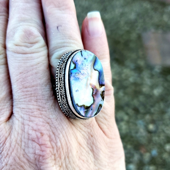 New Abalone Shell 925 Silver Ring. - Picture 5 of 8